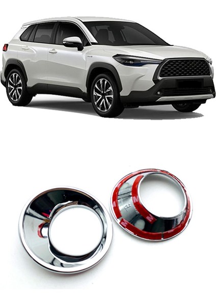 Corolla Cross Car Styling Abs Chrome Için 2020 2021 Toyota Için 5x Ön Sis Lambası Işık Kapağı (Yurt Dışından) indirimleri