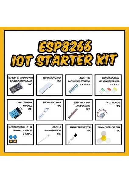 ESP8266 Wifi Başlangıç Kiti Sıcaklık ve Nem Sensörü Programlama Kiti Deney Için Öğrenme Kiti (Yurt Dışından) fiyatları