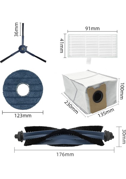 Eufy Supping Robot Aksesuarları Için Omini C20 Süpürme Robot Sarf Malzemeleri Süpürme Robot Değiştirme Kiti (Yurt Dışından) modelleri