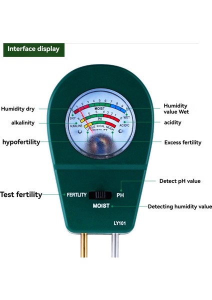 Toprak Test Cihazı Toprak Nemi Ölçer Toprak Ph Test Cihazı Test Toprak Doğurganlığı Bahçe Çim Bakımı Sera Bitkileri Yeşil (Yurt Dışından) fırsatları