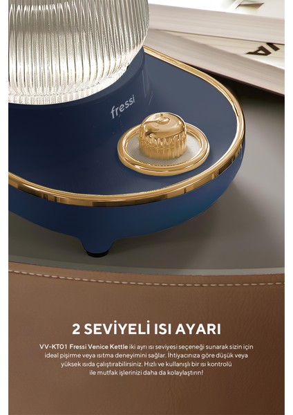 YSB-GC03 Venice Lacivert 600ml Elektrikli Çok Fonksiyonlu Cam Su Isıtıcısı Kettle Bitki Çayı Makinesi indirimleri