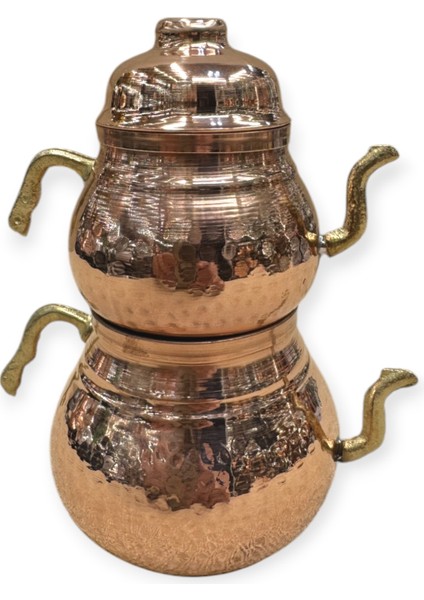 Minyatür Tombul Bakır Çaydanlık