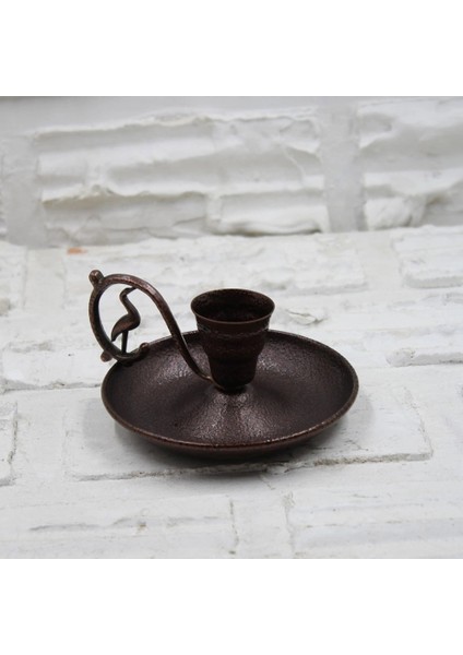 Kahve Rengi Rustik Metal Şamdan, Dekorasyonun Zarif Dokunuşu modelleri