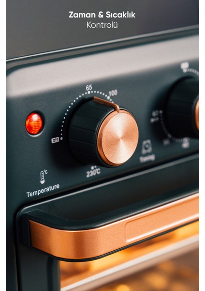 FRSS-AF01 13 Litre Yeşil Airfryer Fırın