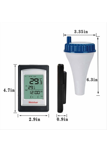 Havuz Termometresi Yüzen Kolay Okuma Güneş Enerjili Iç Mekan Termometresi Su Sıcaklığı Göstergesi Iç Mekan Termometreleri (Yurt Dışından) indirimleri