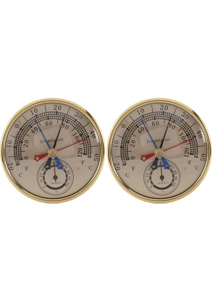 2pcs 5inch Min Maks Termometre Higometre Duvar Montajı Duvar Analog Yağmur Sıcaklığı Nem Ölçer (Yurt Dışından)