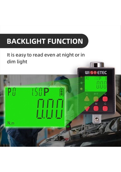 Wisretec Yüksek Hassasiyetli Dijital Tork Metre Tork Metre Adaptörü Bağlantı Çubuğu kg Kuvvet Ölçüm Tork Ölçer H (Yurt Dışından) fiyatları