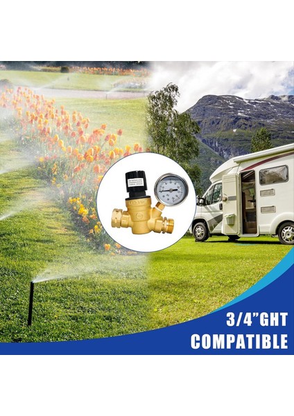 Rv Su Basınç Regülatörü Rv Için Gösterge ve Giriş Ekran Filtresi ile Ayarlanabilir Saplı Pirinç Su Basınç Regülatörü (Yurt Dışından) indirimleri