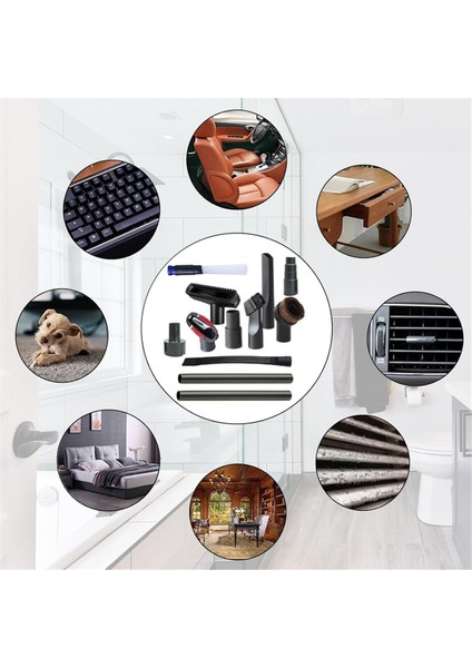 12PCS Evrensel Vakum Ataşmanları 1-1/4inch Elektrikli Süpürgeler Fırça Uzatma Asası Nozul Çatlak Aracı Islak Kuru (Yurt Dışından) modelleri