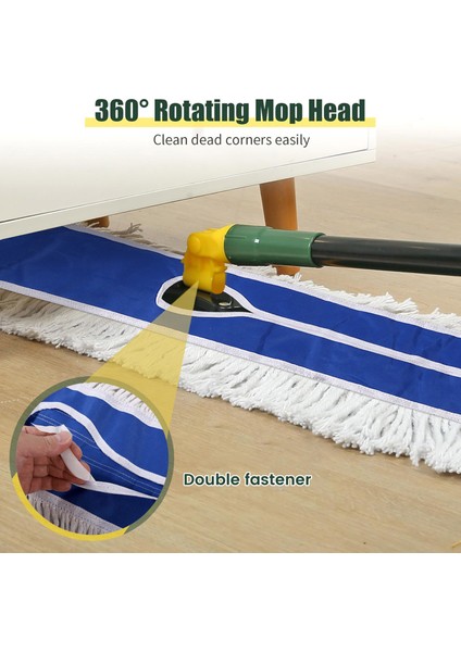 36 Ticari Toz Mop Pedler Zemin Temizleme, Temizlik Ofis Garaj Pertwood Depo Fabrikası Alışveriş Merkezi 2pcs Mavi (Yurt Dışından) fırsatları