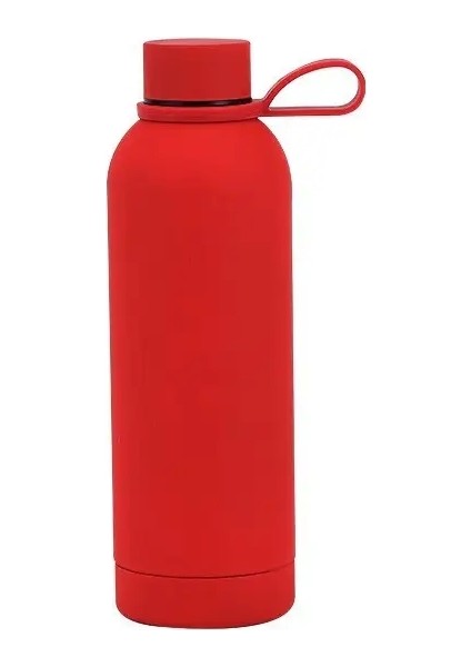 500ML 304 Paslanmaz Çelik Küçük Şişe Saplı Açık Hava Taşınabilir Spor Kupası Vakum Yalıtım Leri Kapasite: 500ML/RENK: Büyük Kırmızı (Yurt Dışından)