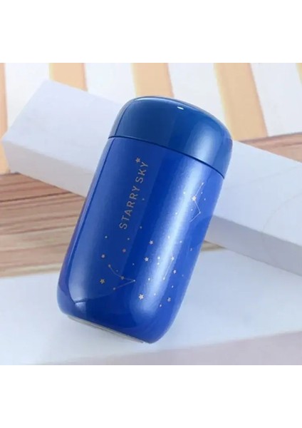 Termos Şişe Yıldızlı Gökyüzü Mini Küçük Kapasite Sızdır Köpek Kahve Kupa Paslanmaz Çelik Vakum Şişesi 200ML Su Şişesi Kahve Kupası Kapasite: 200ML/RENK: Mavi (Yurt Dışından)