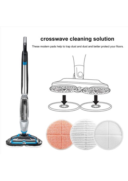 8 Paket Buhar Padleri Bissell Spinwave Için Set 2039A 2124: 4 Ağır Scrub Ped, 2 Yumuşak Ped, 2 Scrubby (Yurt Dışından) fırsatları