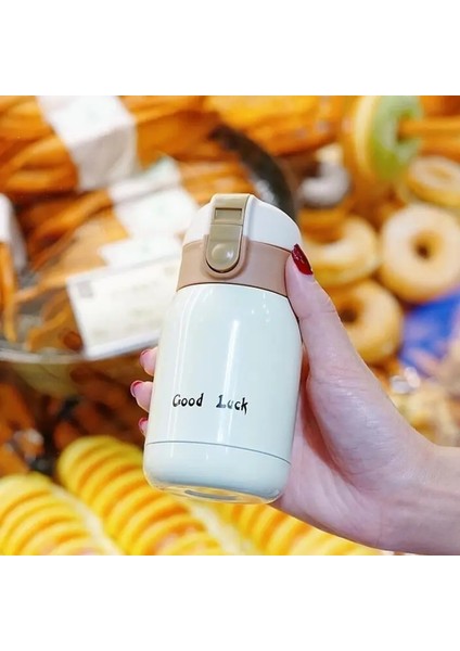 Mini Termos Kupası 200ML Cep Kupası Paslanmaz Çelik Termal Kahve Kupa Vakum Şişesi Yalıtımlı Sıcak Su Şişesi Çocuk Kapaklığı: 200ML/RENK: Pembe (Yurt Dışından)