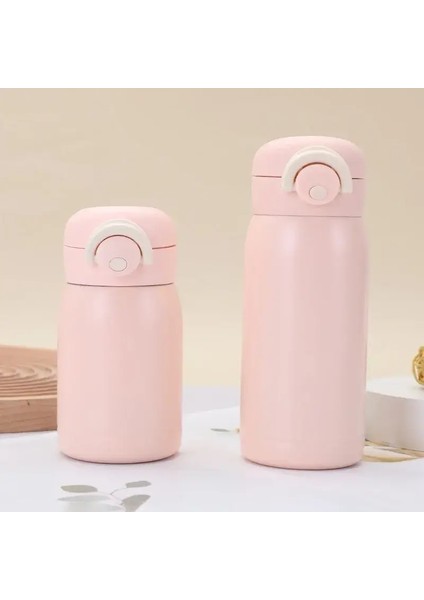 Mini Termos Kupası 220ML/350ML Cep Kupası Paslanmaz Çelik Termal Kahve Kupa Vakum Şişesi Yalıtımlı Sıcak Su Şişesi Çocuk Kapasitesi: 220ML/RENK: Pembe (Yurt Dışından)