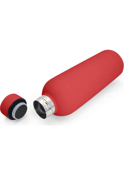 500ML Paslanmaz Çelik Küçük Ağız Termos Spor Su Isıtıcısı Soğuk Termal Kupa Korunabilir Kupa Portatif Kupa Spor Salonu Su Şişesi Kapasite: 500ML/RENK: Kırmızı (Yurt Dışından)