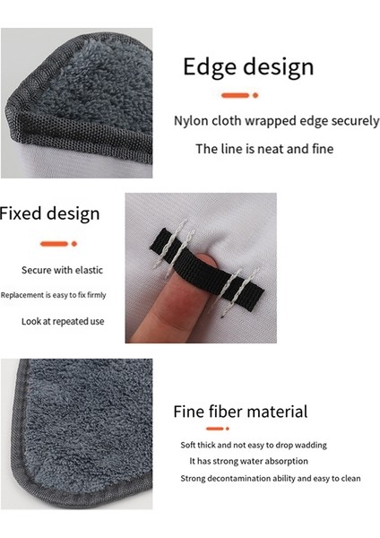 10PCS Üçgen Mikrofiber Bez Toz Paspas Yedek Baş Pedler Cam Temizleme Mikrofiber Süpürme Paçavra Zemin (Yurt Dışından) fiyatları