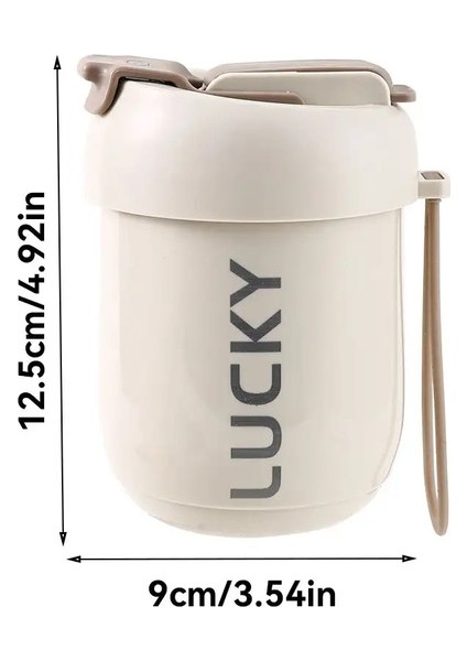 Worthbuy 316 Samansız Çift Duvar Yalıtılmış Süt Kahve Kupa Mühürlü Içme Kupası: 301-400ML/RENK: Pembe (Yurt Dışından)