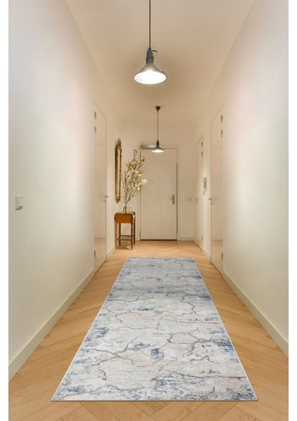 Silvia Makinada Yıkanabilir Dayanıklı Kaymaz Taban Antialerjik Halı Gri-Beyaz-Siyah