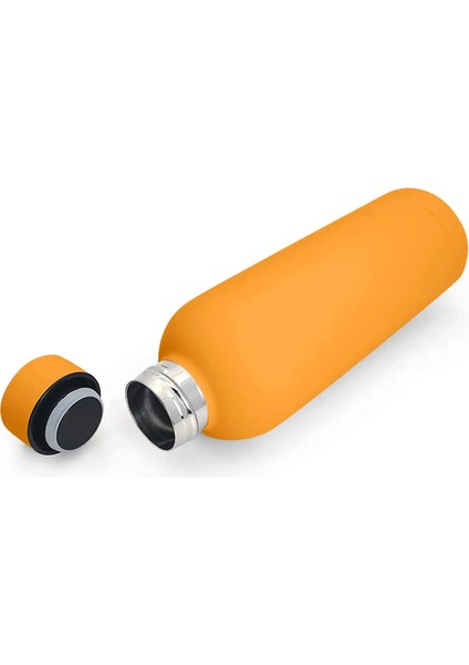 Su 500ML Paslanmaz Çelik Küçük Ağız Termos Spor Su Isıtıcısı Soğuk Termal Kupa Korunabilir Portatif Portatif Fincan Spor Salonu Su Su Isıtıcı Kapasite: 500ML/RENK: Turuncu (Yurt Dışından)