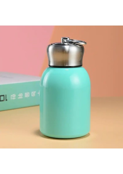 300ML Paslanmaz Çelik Seyahat Kupa Mini Termos Kupası Taşınabilir Cep Kurı Yalıtılmış Kahve Kupa Vakum Şişesi Sıcak Su Şişesi Kapasite: 300ML/RENK: Mavi 1 Adet (Yurt Dışından)