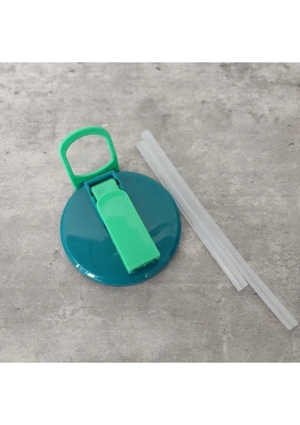 Taşınabilir Soda Kutu Kapağı ve Silikon Saman Soda, Konserve Içecekler Için Uygun Yeniden Kullanılabilir, 2 Pipet ile Bira Suyu 1 Adet Renk: Yeşil Mavi (Yurt Dışından)