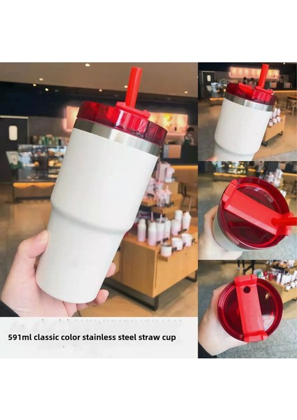 2025 Logo, Spor, Açık Hava, Seyahat, Mutfak , Vakum Kupası, Yeni Büyük Kapasiteli Kahve Sepeti Cup 20OZ/RENK: Siyah (Yurt Dışından)