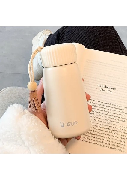 400ML/250ML Yaratıcı Termos Kupa Halatlı Sevimli Taşınabilir Paslanmaz Çelik Vakum Flask Kız Öğrenci Termal Su Şişesi Tumblercaity: Gösteri/renk Olarak: 250ML Gri (Yurt Dışından)