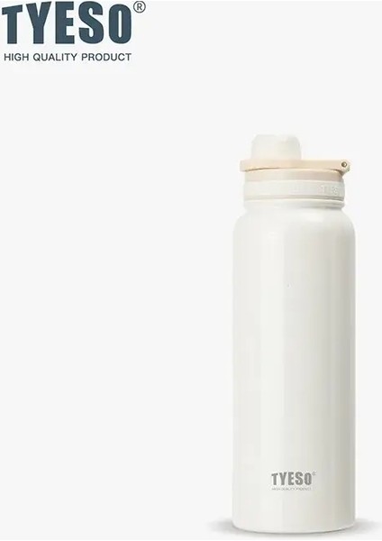 Tyeso Paslanmaz Çelik Termal Su Şişesi Taşınabilir Tumbler Spor Vakum Şişesi Soğuk ve Isı Termal Kupa Yalıtımlı Kupa Kapasite: 750ML/RENK: Beyaz (Yurt Dışından)