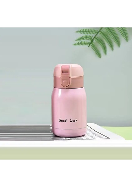 Yaratıcı Sevimli Termos Kupası 304 Paslanmaz Çelik Taşınabilir Yalıtılabilir Kupa Mini Çocuk Termos Şişesi Termos Kupası Renk: Pembe 200ML (Yurt Dışından)
