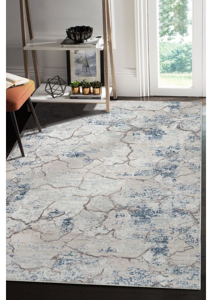 Silvia Makinada Yıkanabilir Dayanıklı Kaymaz Taban Antialerjik Halı Gri-Beyaz-Siyah modelleri