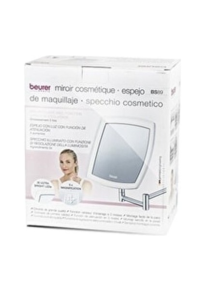 BS 89 Duvara Montajlı Işıklı Makyaj Aynası 36 LED ile Parlak Aydınlatma 16x16 cm modelleri