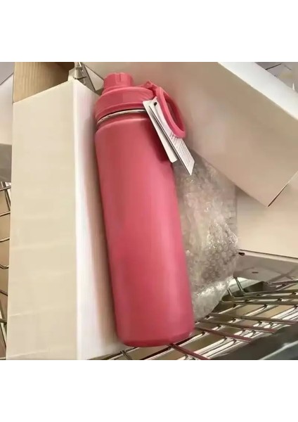 Düz Renk Hayatına Dönüş Spor Su Şişesi 710ML Paslanmaz Çelik Saf Titanyum Vakum Taşınabilir Sızdır Yalıtımlı Yalıtımlı Su Kupası Renk: Kırmızı (Yurt Dışından)