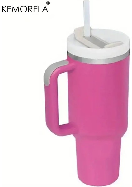 Kemorela Tumbler Sap Kapaklı Saman Paslanmaz Çelik Su Şişesi 887/1182ML Vakum Termos Kupası Seyahat Araba Kahve Kupa Kapasite: 887 Ml/renk: C (Yurt Dışından)