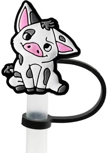 Sıcak Oyuncaklar Disney Moana Saman Kapak Kapağı 10MM Içecek Saman Fiş Yeniden Kullanılabilir Sıçrama Geçirmez Içme Fit Dak Saman Kapak Kolye Renk: 6 (Yurt Dışından)