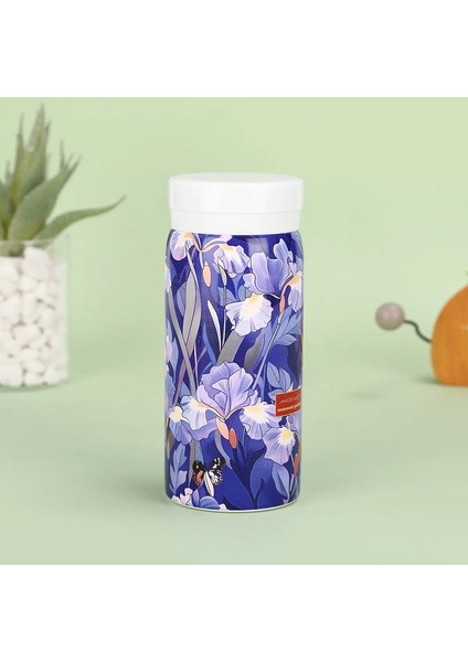 200ML Yeni 304 Paslanmaz Çelik Baskılı Cep Kupası Çift Katmanlı Vakum Şenlikleri Mini Termos Kupası Değer Taşınabilir Su Bottlecaity: 200ML/RENK: Beyaz (Yurt Dışından)