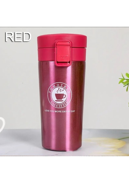 0.5l Termal Kupa Çift Duvar 304 Paslanmaz Çelik Kahve Kupası Vakum Şişesi Termos Su Şişesi Çay Kahve Sızdıran Termos Kupa Kapasite: 380ML/RENK: Kırmızı (Yurt Dışından)