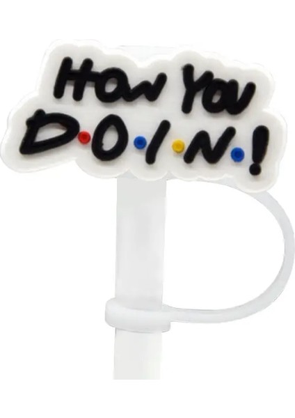 1pcs Saman Kapak Kapağı Eski Arkadaşlar Izgara Tavuk Dekorasyonu, 8mm Silikon Saman Topper Içme Kapağı, Sıçrama Geçirmez Saman Fişi: HYB17104-02 (Yurt Dışından)