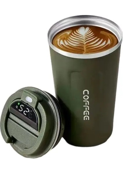 510ML Seyahat Paslanmaz Çelik Kahve Dağı Termal Kupa Kılıf Kılavuzu Termos Şişe Çay Kahve Kupa Vakum Şişesi Yalıtımlı Kur Sıcak Kapasite: 510ML/RENK: Yeşil (Yurt Dışından)