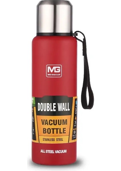 Üstürler Büyük Kapasiteli Paslanmaz Çelik Termos Taşınabilir Vakum Şişesi Ipli Termo Şişeli Yalıtımlı Tumbler 500/700/1000/1500MLCAPACITY: 500ML/RENK: Kırmızı (Yurt Dışından)