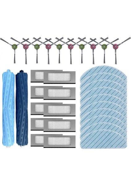 Ecovacs Debot Ozmo T9 Aıvı / T9 Pro / T9 Max / T9 Power Ana Yan Fırça Filtre Mop Kumaşları Robot Vakum Temel Süpürge Parçaları (Yurt Dışından)