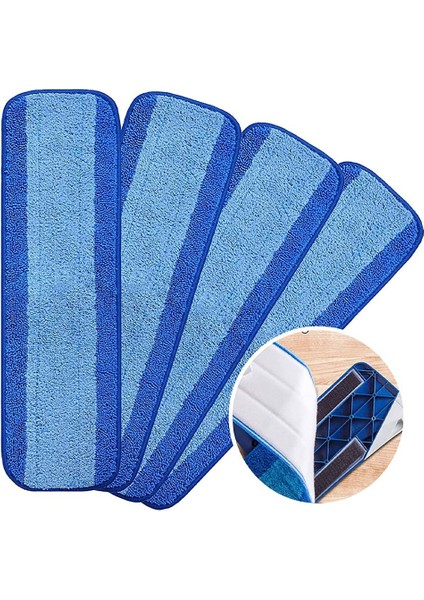 4pcs Mikrofiber Temizleme Pedi, Bona Mop Için Uyumlu, Daha Hızlı Yeniden Kullanılabilir Pedler, Parke Zemin Değiştirme Temizleme Kafası (Yurt Dışından) fiyatları