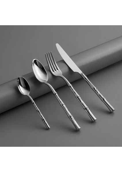 3405 24 Parça 6 Kişilik Tatlı Çatal Kaşık Bıçak Seti