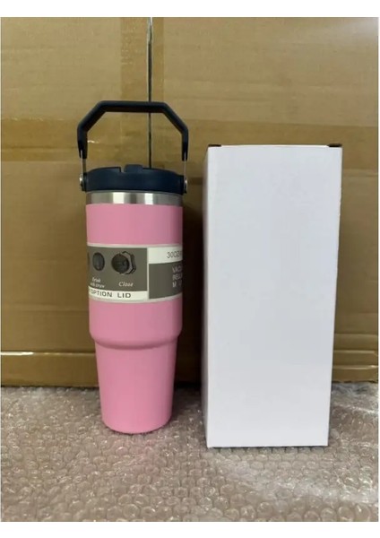 Yeni Canavar 30 Oz Paslanmaz Çelik Vakum Yalıtımlı Kahve Buz Kupası% 100 Sızıntı Profili Yalıtımlı Kupa Şişesi Sap (Mavi) Kapasite: 500-1000ML/RENK: Pembe (Yurt Dışından)