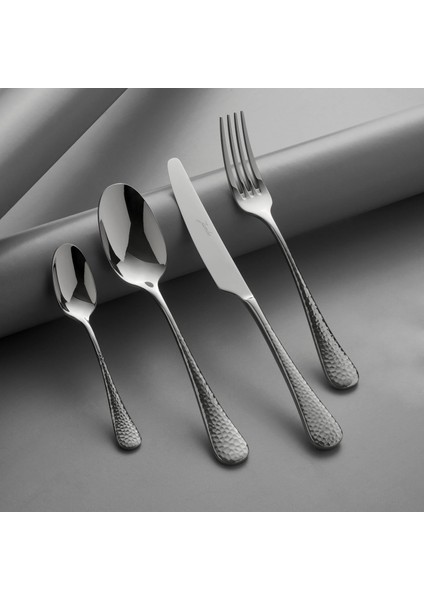 3406 24 Parça 6 Kişilik Tatlı Çatal Kaşık Bıçak Takımı