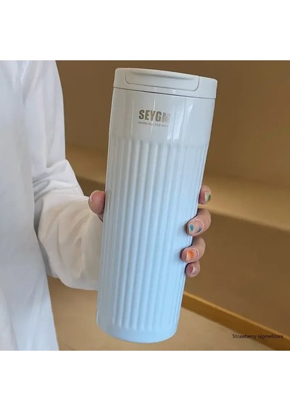 500ML Paslanmaz Çelik Kahve Termal Kupa Seyahat Termos Kupa Soğuk ve Sıcak Kahve Yalıtılmış Kupa Ofis Su Şişesi Vakum Flaskcapacity: 500ML/RENK: Mor (Yurt Dışından)