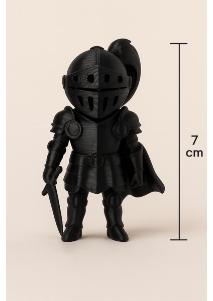 Zırhlı Şövalye Figürü – 3D Baskı Dekoratif Koleksiyon Oyuncağı (7 Cm) indirimleri