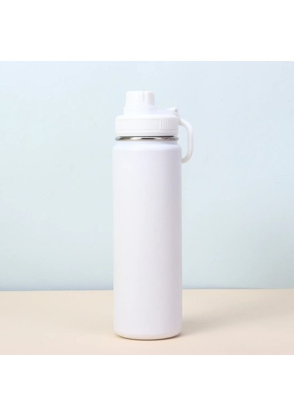 Limon Hayata Dönüş Spor Su Şişesi 750ML Lulu Lulu Paslanmaz Çelik Saf Titanyum Vakum Taşınabilir Sızdır Yalıtımlı Yalıtımlı Su Kupası Kapasite: 750ML/RENK: Beyaz (Yurt Dışından)