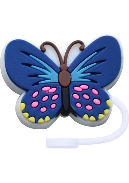 Karikatür Saman Kapak Kapağı 10MM Içecek Saman Sıfır Sıçrama Kanıtı Içme Fit Kupa Saman Kapağı Eko Dostu Çevre Çekme Kolye Rolor: 1PCS-10MM (Yurt Dışından)