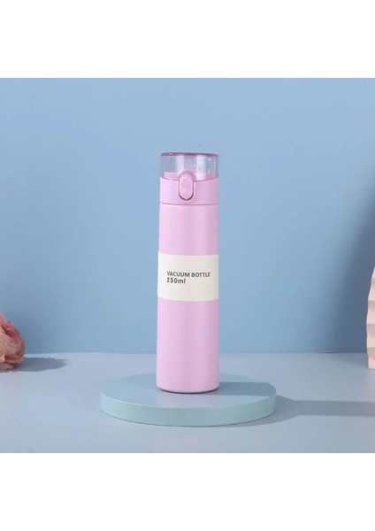 150/250ML Mini Termos Kupası Sızıntılı Moda Termos Yalıtımlı Kupa Saman Taşınabilir Tek Düğmeli Açılış Cep Termal Mugcapacity: 150ML/RENK: Pembe (Yurt Dışından)